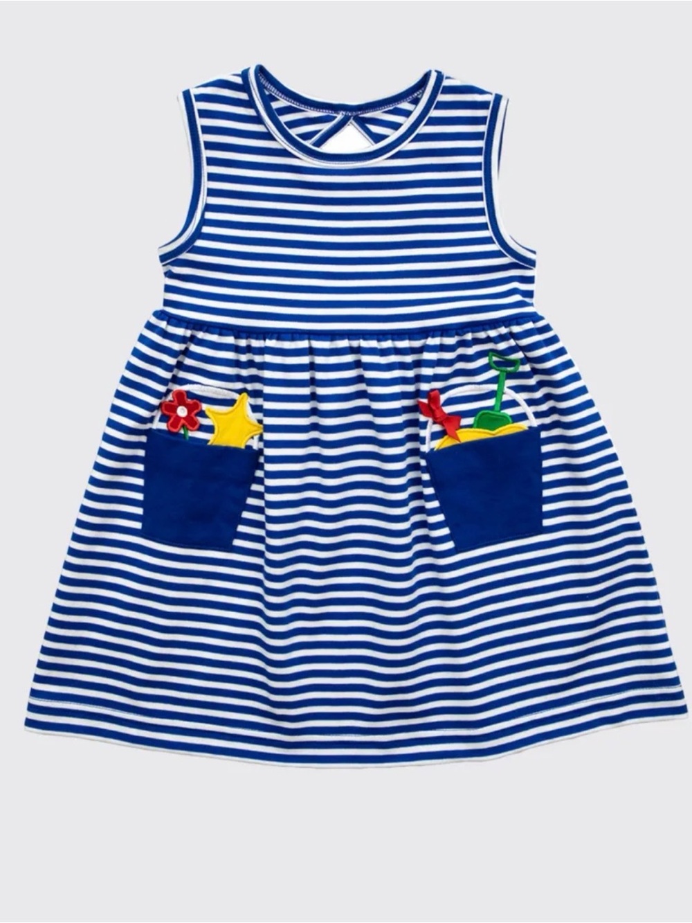 FLORENCE EISEMAN Girl's Sand Bucket Striped Knit Dress 18 months